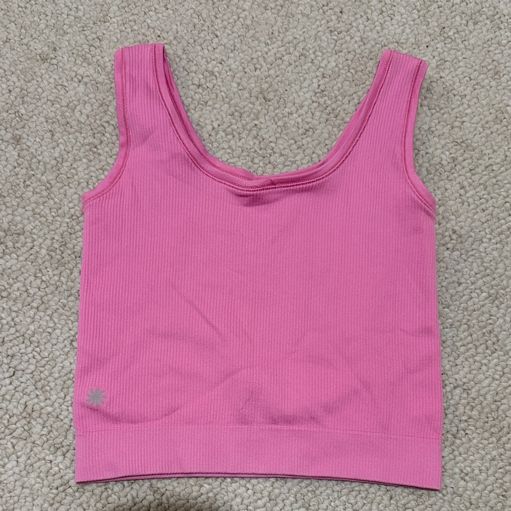 Athleta Girl Pink Ribbed Tank Top